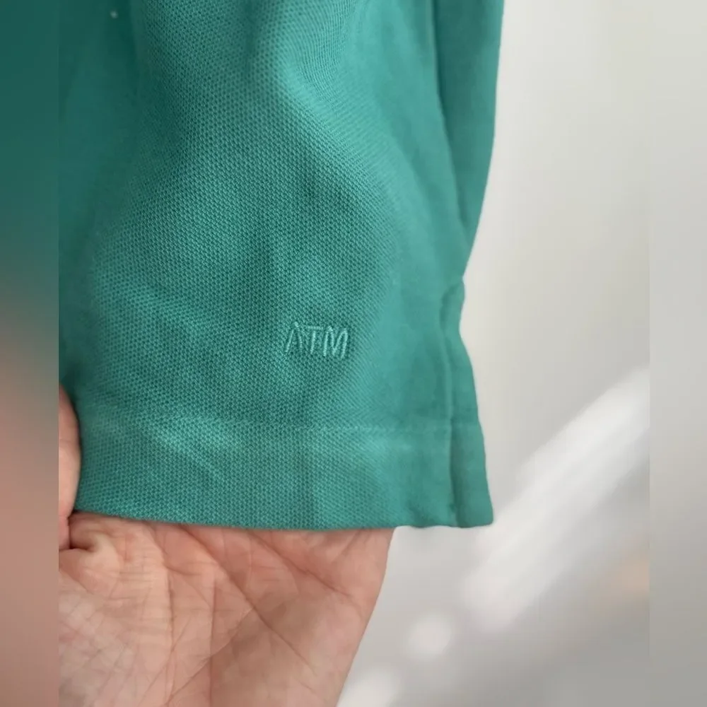 ATM Anthony Thomas Melillo Polo Shirt Blue Green‎ Men’s Size Large